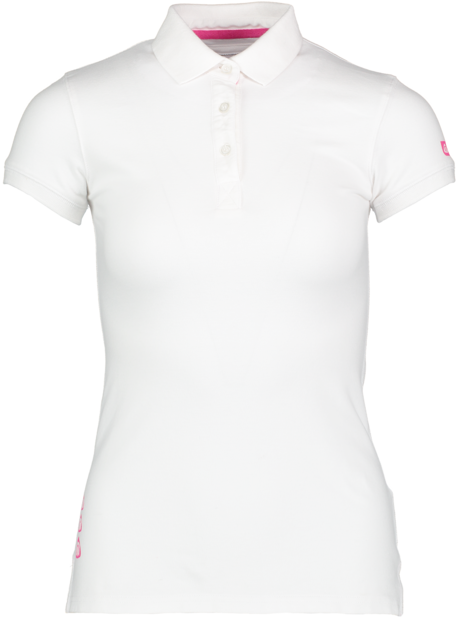 Fehér női elasztikus póló gallérral STANDY
