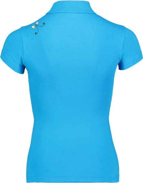 Kék női elasztikus póló gallérral HAPPYS
